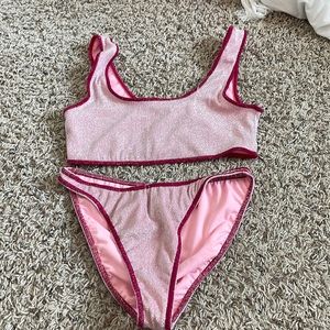 Pink sparkle bikini
